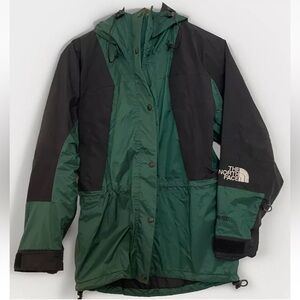 THE NORTH FACE Gore-Tex Mountain Jacket Sz S Green Black Vtg Y2K Outdoor *READ*
